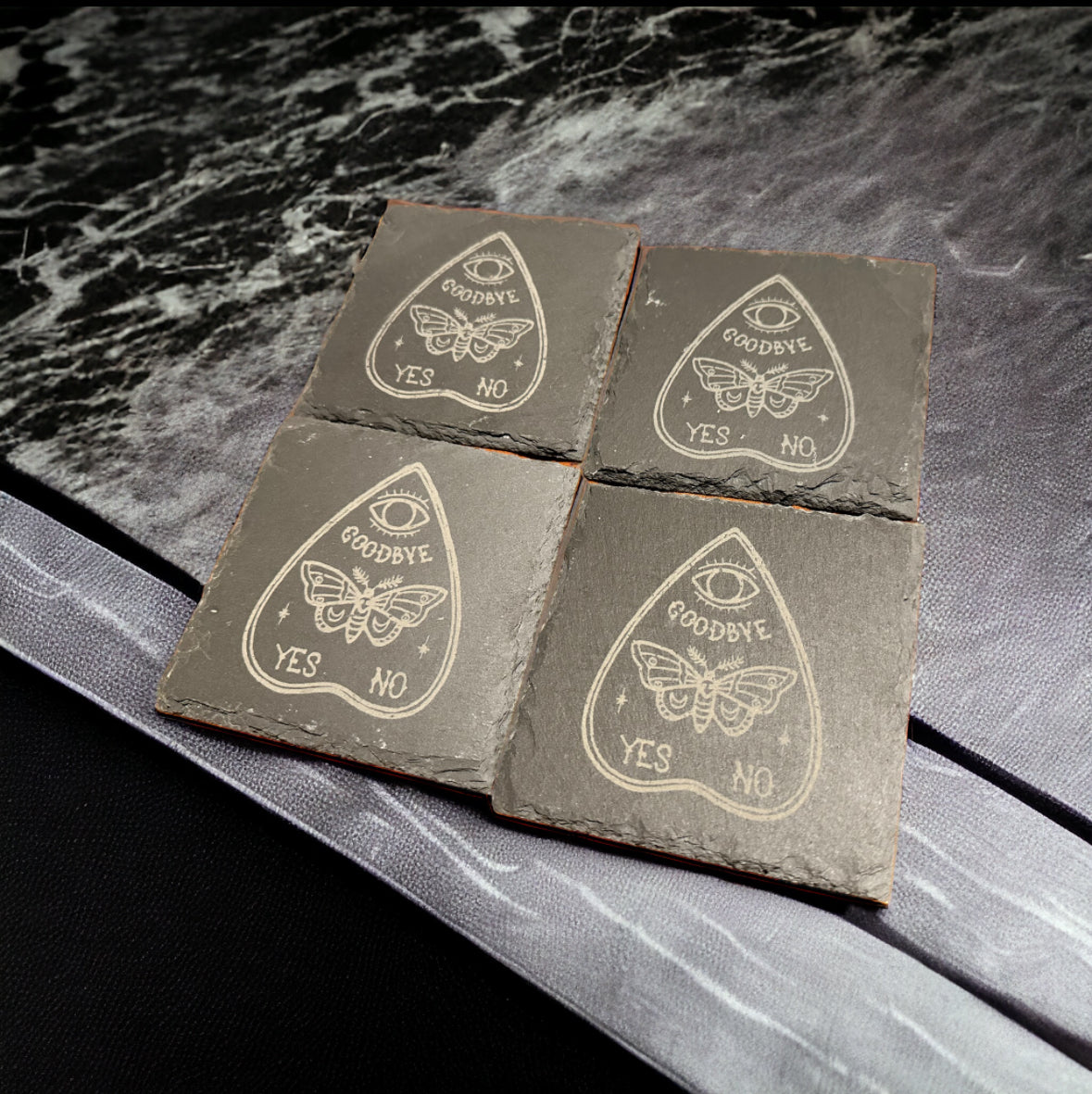 Moth Slate Coasters