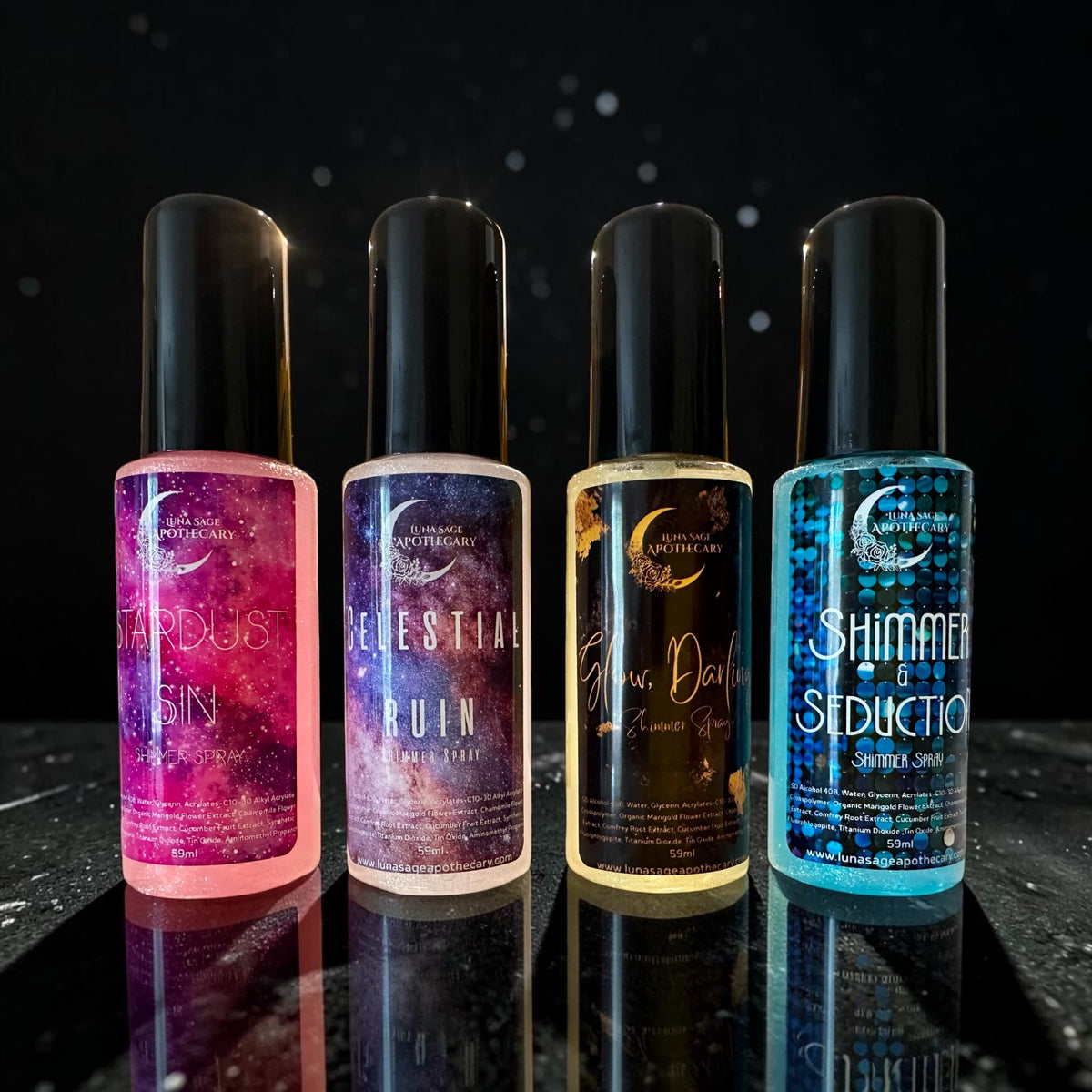 Gilded Sins Shimmer Spray Collection